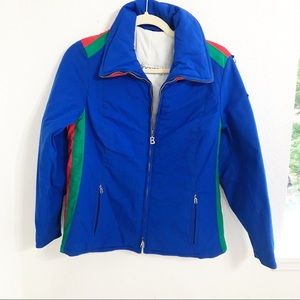 Vintage Bogner Blue Striped Ski Snow Jacket